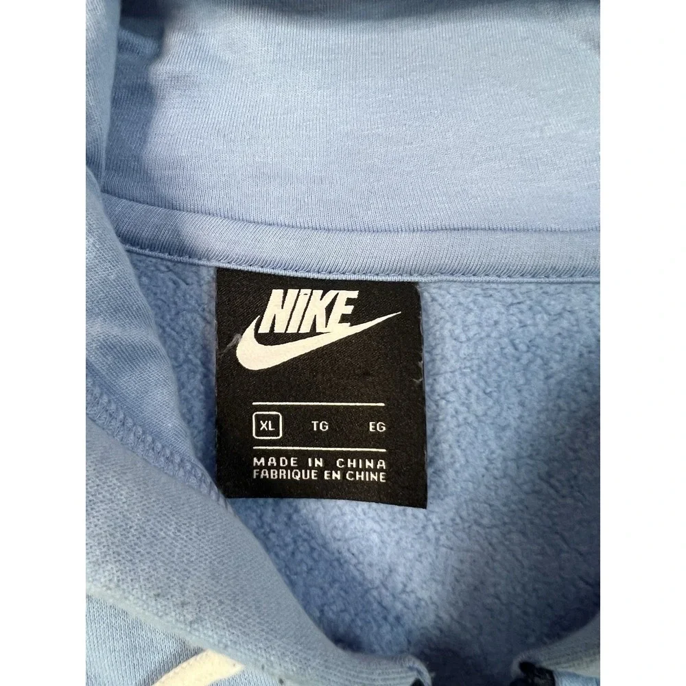 Nike Sportswear Full Zip Hoodie Men XL Blue Colorblock Fleece Swoosh‎ BV5237-451